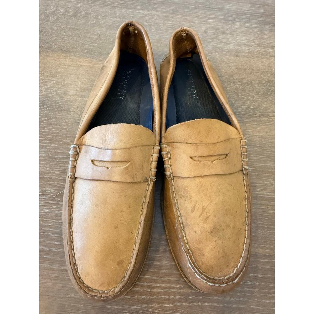 Sperry Leather tan Chestnut Penny loafers shoes Men Size 12